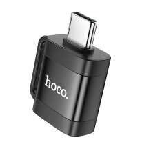 Adapter OTG USB C to USB A Hoco 3A UA31C black Adapter OTG USB C to USB A Hoco 3A UA31C black