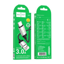 USB A į USB C laidas Hoco 3A 1 m X117 juodas