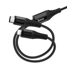 Cable 2in1 USB C to USB C+Lightnig Hoco 1 m X123 black Cable 2in1 USB C to USB C+Lightnig Hoco 1 m X123 black
