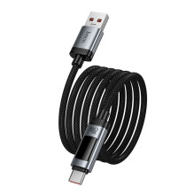 Data Cable with digital display USB A to USB C Hoco PD 6A 100W 1,2 m U148 black Data Cable with digital display USB A to USB C Hoco PD 6A 100W 1,2 m U148 black