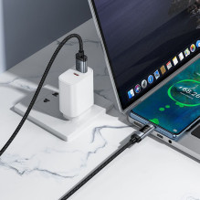 Duomenų kabelis su skaitmeniniu ekranu USB A į USB C Hoco PD 6A 100W 1,2 m U148 juodas Duomenų kabelis su skaitmeniniu ekranu USB A į USB C Hoco PD 6A 100W 1,2 m U148 juodas
