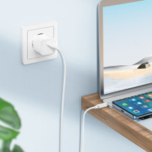 Cable USB C to USB C Hoco 3A 60W 1 m X88 white