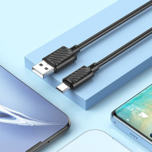 Cable USB A to USB C Hoco 3A 1 m X88 black