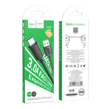USB A į USB C laidas Hoco 3A 1 m X88 juodas