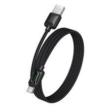 Cable with LCD USB A to USB C Hoco 3A 1,2 m U146 black Cable with LCD USB A to USB C Hoco 3A 1,2 m U146 black