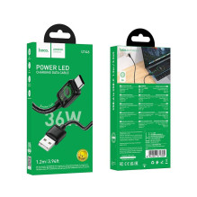 Cable with LCD USB A to USB C Hoco 3A 1,2 m U146 black Cable with LCD USB A to USB C Hoco 3A 1,2 m U146 black