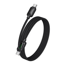 Laidas su LCD ekranu USB C į USB C Hoco 3A 60W 1,2 m U146 juodas Laidas su LCD ekranu USB C į USB C Hoco 3A 60W 1,2 m U146 juodas