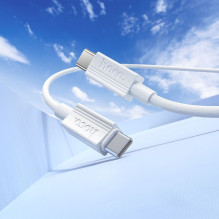 Cable USB C to USB C Hoco 3A 60W 1 m X107 white