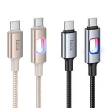 LED Cable USB C to USB C Hoco 3A 60W 1,2 m U144 black