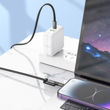 Plokščias kabelis USB C į USB C / iP 2in1 Hoco 3A 60W 1 m x 125 juodas Plokščias kabelis USB C į USB C / iP 2in1 Hoco 3A 60W 1 m x 125 juodas