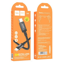 USB-C laidas į USB-C Hoco 3A 60W 3 m X91 juodas