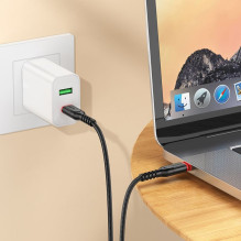 Cable USB C to USB C Hoco 3A 60W 3 m X59 black