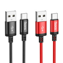 USB A į USB C laidas Hoco 3A 1 m X89 juodas
