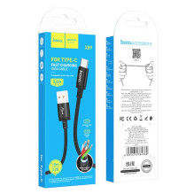 USB A į USB C laidas Hoco 3A 1 m X89 juodas