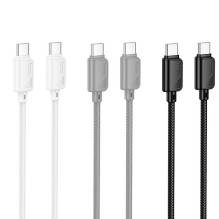 Cable USB C to USB C Hoco 3A 60W 1 m X113 white