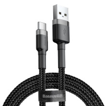 Baseus CATKLF-CG1 USB kabelis 2 m USB A USB C Juodas, Pilkas