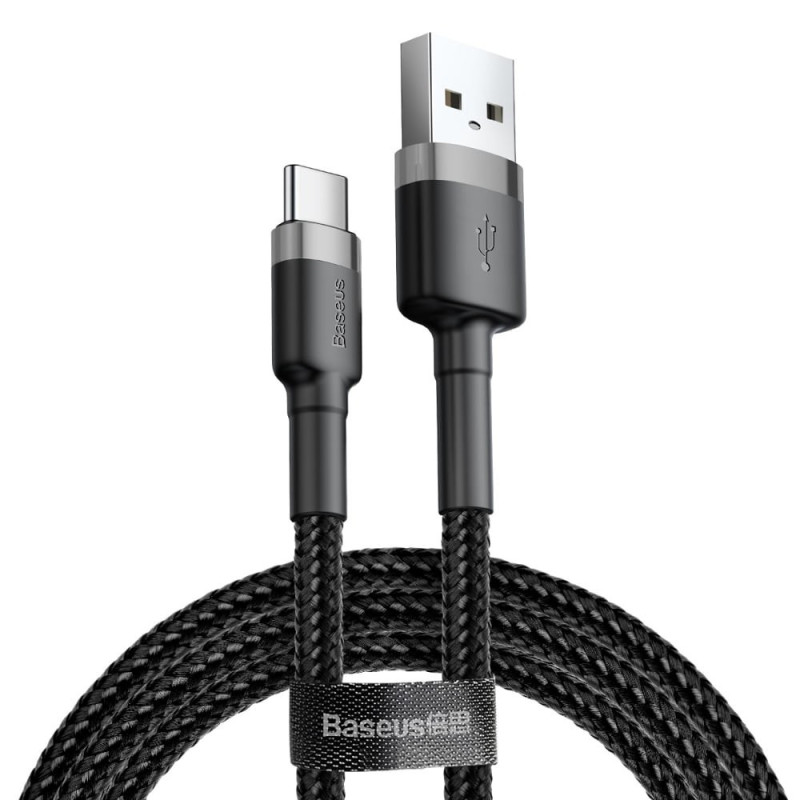 Baseus CATKLF-CG1 USB kabelis 2 m USB A USB C Juodas, Pilkas
