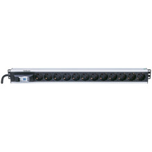 Intellinet Vertical Rackmount 12-Output Power Distribution Unit (PDU), EU CEE 7 / 3 Outlets, With Single Air Switch, No 