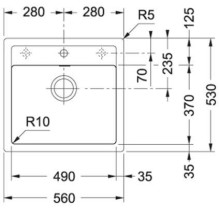 SINK TECTONITE SIRIUS 114.0368.449 WHITE SINK TECTONITE SIRIUS 114.0368.449 WHITE