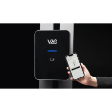 V2C Trydan PRO versijakrovimo stotelė 22kW su ekranu, 3 fazių, Type 2 spiralinis kabelis (5m), dinaminis balansavimas