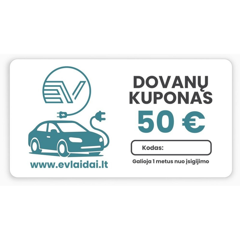 Dovanų kuponas 50 Eur
