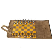 Rankų darbo Šachmatų Rinkinys - Manopoulos Kelioninis Su Suede Lenta 30x46cm Chaki Rankų darbo Šachmatų Rinkinys - Manopoulos Kelioninis Su Suede Lenta 30x46cm Chaki