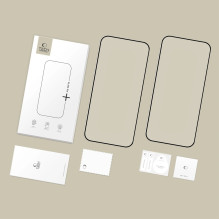 LCD screen protector Tech-Protect Glass Fit+ 2-Pack Xiaomi 17T black LCD screen protector Tech-Protect Glass Fit+ 2-Pack Xiaomi 17T black