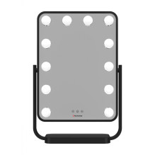 Veidrodinis Makiažas - Humanas HS-HM01 LED Apšvietimas, 3 Spalvų Temperatūros, 360° Sukimas, Juodas