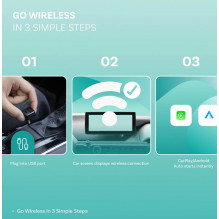 Belaidis CarPlay / Android Auto adapteris Ottocast Mini Pico juodas CA525-T