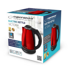 Esperanza EKK113R elektrinis virdulys 1,8 l juodas, raudonas 1800 W Esperanza EKK113R elektrinis virdulys 1,8 l juodas, raudonas 1800 W