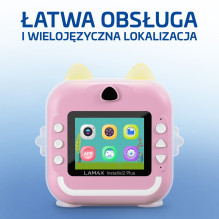 Vaikiška kamera LAMAX InstaKid2 Plus, rožinė Vaikiška kamera LAMAX InstaKid2 Plus, rožinė