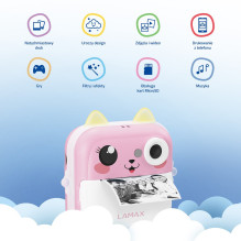 Vaikiška kamera LAMAX InstaKid2 Plus, rožinė Vaikiška kamera LAMAX InstaKid2 Plus, rožinė