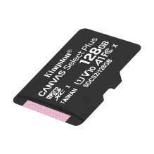 „Kingston Canvas Select Plus MicroSD“ atminties kortelė, 128 GB, 100 MB/s, su adapteriu „Kingston Canvas Select Plus MicroSD“ atminties kortelė, 128 GB, 100 MB/s, su adapteriu