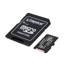 „Kingston Canvas Select Plus MicroSD“ atminties kortelė, 128 GB, 100 MB/s, su adapteriu „Kingston Canvas Select Plus MicroSD“ atminties kortelė, 128 GB, 100 MB/s, su adapteriu