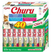INABA Churu Variety box Tuna with seafood - cat treats - 40 x 14g INABA Churu Variety box Tuna with seafood - cat treats - 40 x 14g