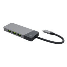 GREEN CELL HUB USB-C ADAPTERIS GC CONNECT 7W1 (3XUSB 3.1, HDMI 4K 60HZ, USB-C PD 85W, MICROSD / SD)