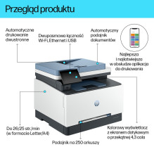 HP LaserJet Pro 3302sdw belaidis daugiafunkcis spalvotas spausdintuvas, kopijavimo aparatas, skaitytuvas su dvipusiu spa
