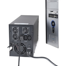 „Gembird EG-UPS-036“ nepertraukiamo maitinimo šaltinis (UPS), interaktyvus linijinis ryšys, 3 kVA, 1800 W, 6 kintamosios „Gembird EG-UPS-036“ nepertraukiamo maitinimo šaltinis (UPS), interaktyvus linijinis ryšys, 3 kVA, 1800 W, 6 kintamosios