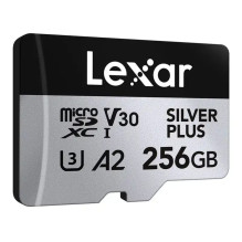 Karta pamięci Lexar High-Performance Silver Plus microSDXC 256GB + adapter Karta pamięci Lexar High-Performance Silver Plus microSDXC 256GB + adapter