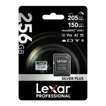Karta pamięci Lexar High-Performance Silver Plus microSDXC 256GB + adapter Karta pamięci Lexar High-Performance Silver Plus microSDXC 256GB + adapter