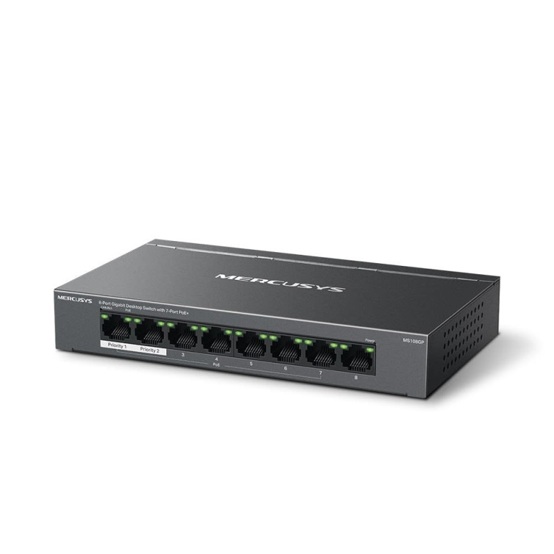 Network Switch - Mercusys 8-Port Gigabit PoE+ Switch 65W