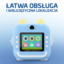 Vaikų Kamera - LAMAX InstaKid2 Plus, 1080p, 2.4 colių Ekranas, 64 GB Mėlyna