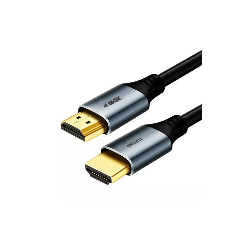 HDMI Kabelis - IBox ITVFHD091 1m UHD 4K 60Hz M Jungtis Juoda