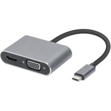 „iBox IUHCHDVGA“ USB C tipo šakotuvas 4 viename, USB 3.0 + PD 100W + HDMI 4K 30Hz + VGA „Full HD“ „iBox IUHCHDVGA“ USB C tipo šakotuvas 4 viename, USB 3.0 + PD 100W + HDMI 4K 30Hz + VGA „Full HD“