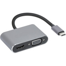 iBox IUHCHDVGA USB Type-C Hub 4-in-1 USB 3.0 + PD 100W + HDMI 4K 30Hz + VGA Full HD iBox IUHCHDVGA USB Type-C Hub 4-in-1 USB 3.0 + PD 100W + HDMI 4K 30Hz + VGA Full HD