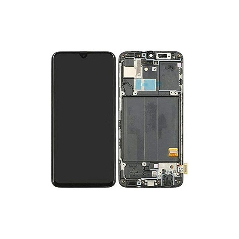 LCD screen Samsung A405 A40 2019 with touch screen and frame black original (used Grade B)
