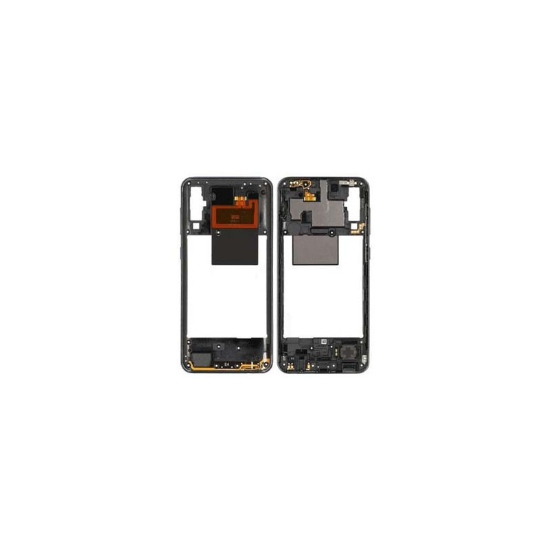 Vidinis korpusas Samsung A505 A50 2019 Prism Crush Black su zumeriu ir šoniniais mygtukais originalus (used Grade B)
