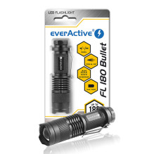 Portable Flashlight - EverActive FL-180 with CREE XP-E2 LED Portable Flashlight - EverActive FL-180 with CREE XP-E2 LED
