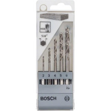 Medienos grąžtų komplektas Bosch, 2-6 mm, 5 vnt Medienos grąžtų komplektas Bosch, 2-6 mm, 5 vnt