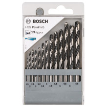 Metalo grąžtų komplektas Bosch, 1,5-6,5 mm, 13 vnt Metalo grąžtų komplektas Bosch, 1,5-6,5 mm, 13 vnt